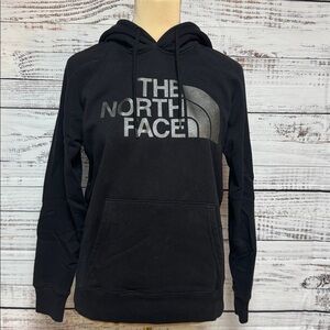 The North Face Black Hoodie with Silver Logo